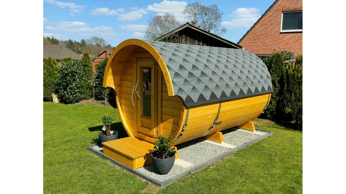 infa Produkt 2023 DeLuxe Saunafass "Scandinavic Premium" (Scandinavic WOOD ART)